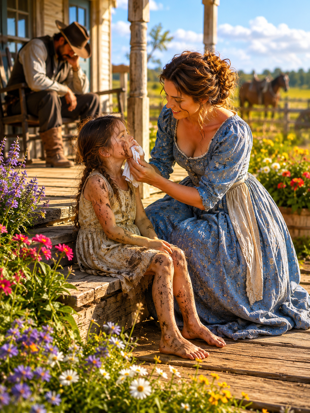 The little girl was dirty, lonely, and ignored after her father lost himself to grief—until a kind woman stepped into their lives.