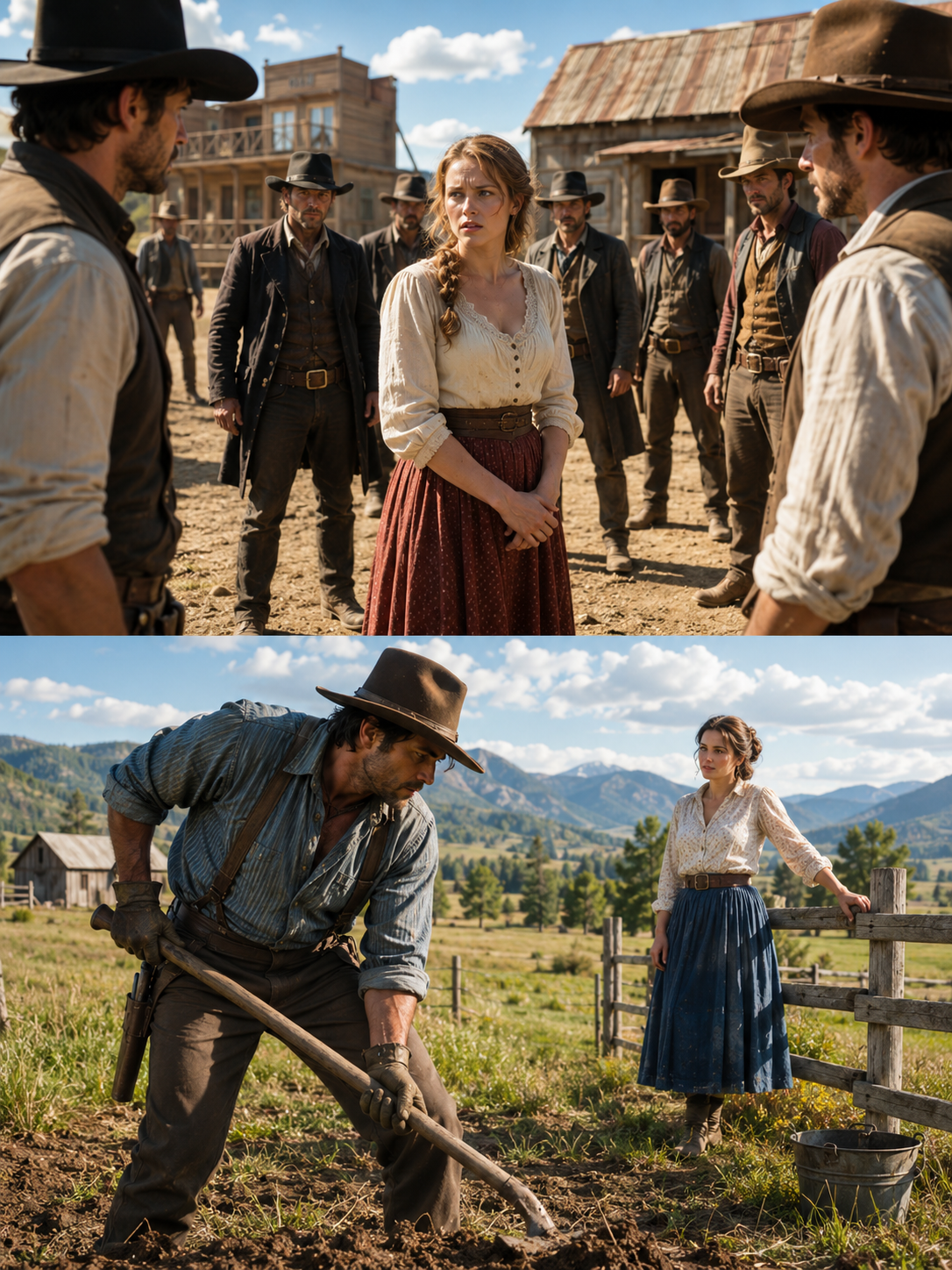 They left her alone in a dying ranch with no protection—until the man they feared most began working her land in silence.