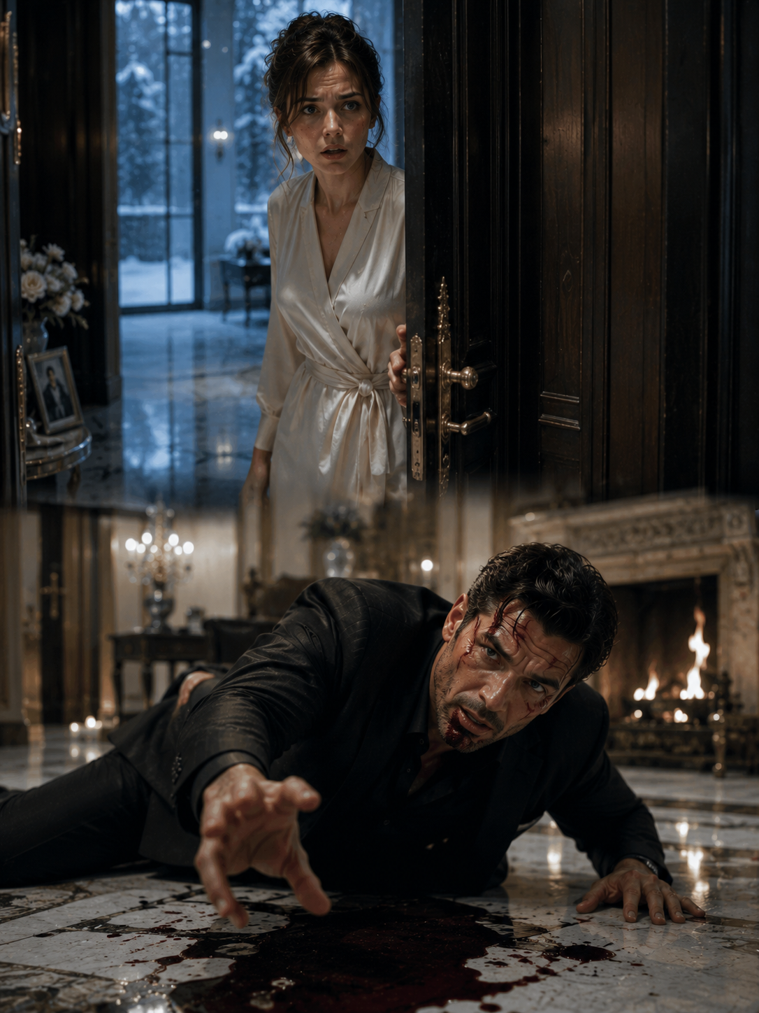 At 4:53 In A Frozen Boston Mansion, I Opened The Wrong Door And Found Chicago’s Most Feared Boss Bleeding On The Floor, Whispering My Name Like A Prayer