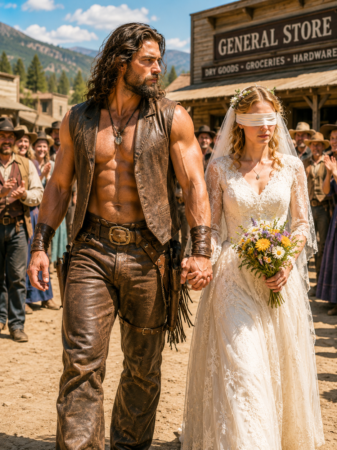 They laughed when the mountain man chose the blind widow—until she saved his entire ranch