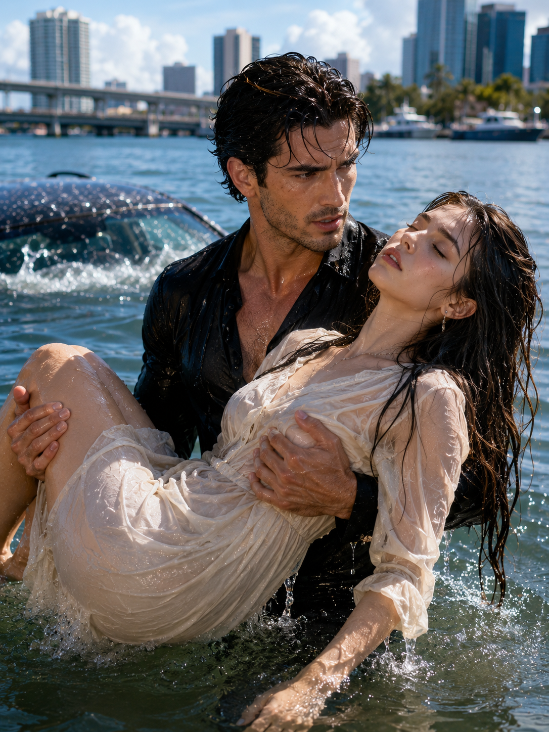 The Mafia Boss Pulled Her From a Sinking Car—Then His First Words Left Her Frozen