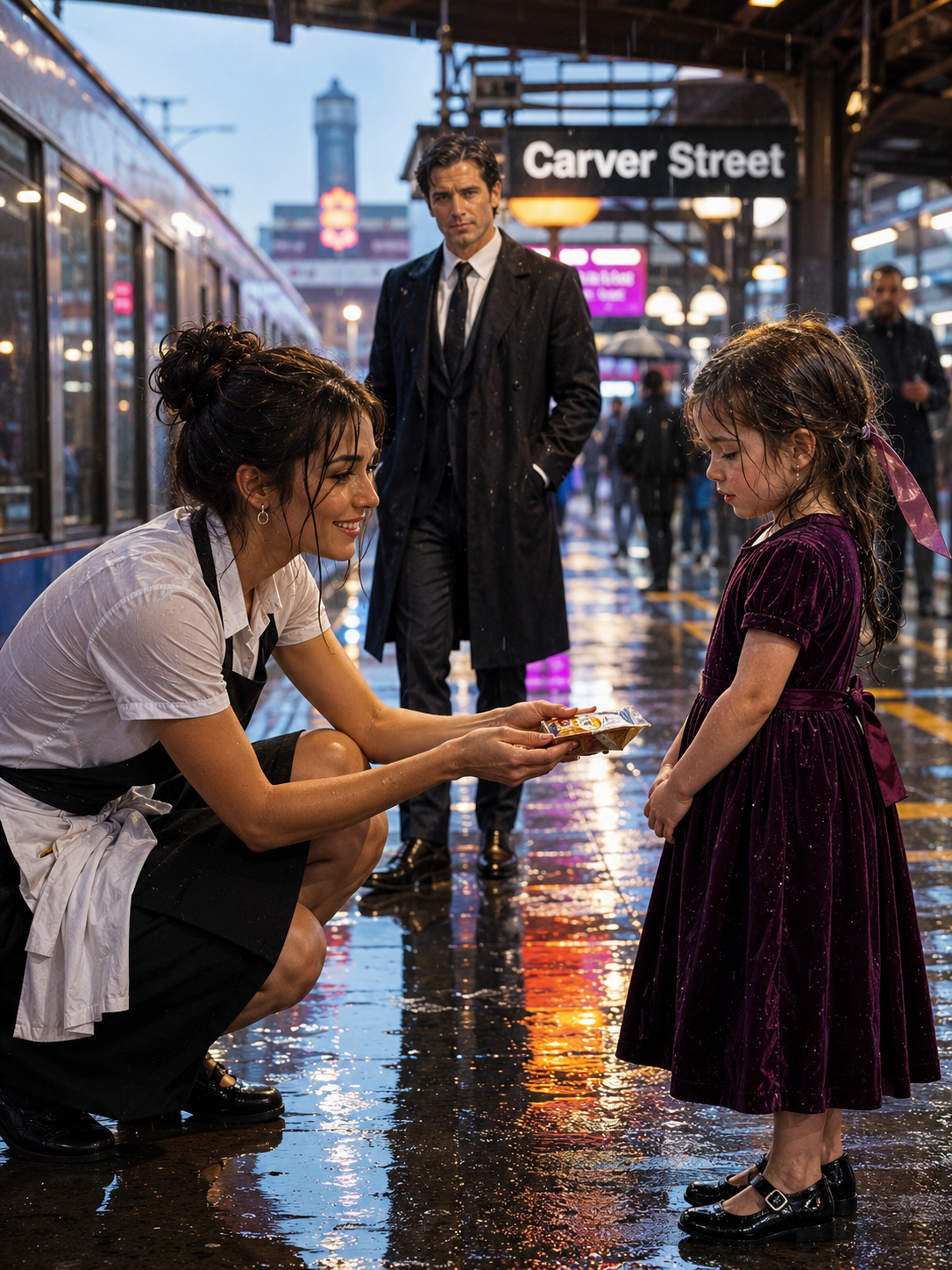 A Waitress Gave Her Last Dollar to a Crying Child—Then the Girl’s Billionaire Dad Appeared