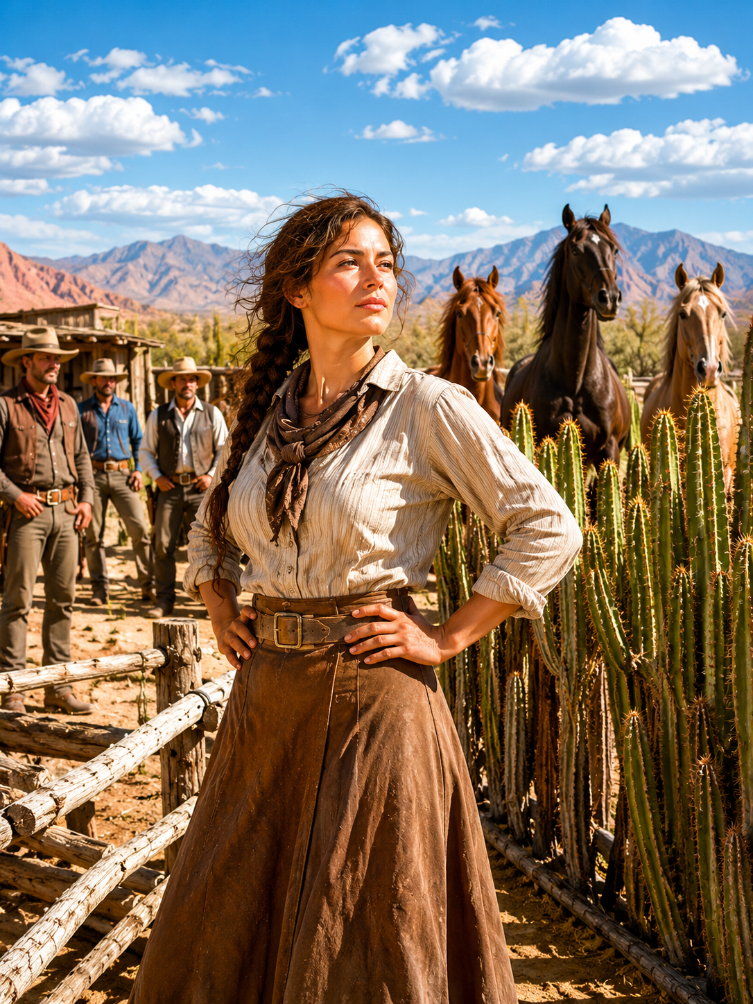 Everyone Laughed at Her Cactus Fence — Until the Wild Stallions Finally Stayed Put