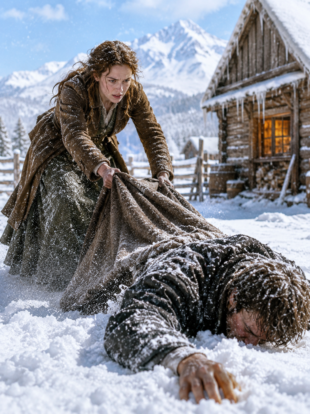 A Ragged Woman Found Rancher Snowbound and Near Death — She Saved the Man Who’d Turned Her Away