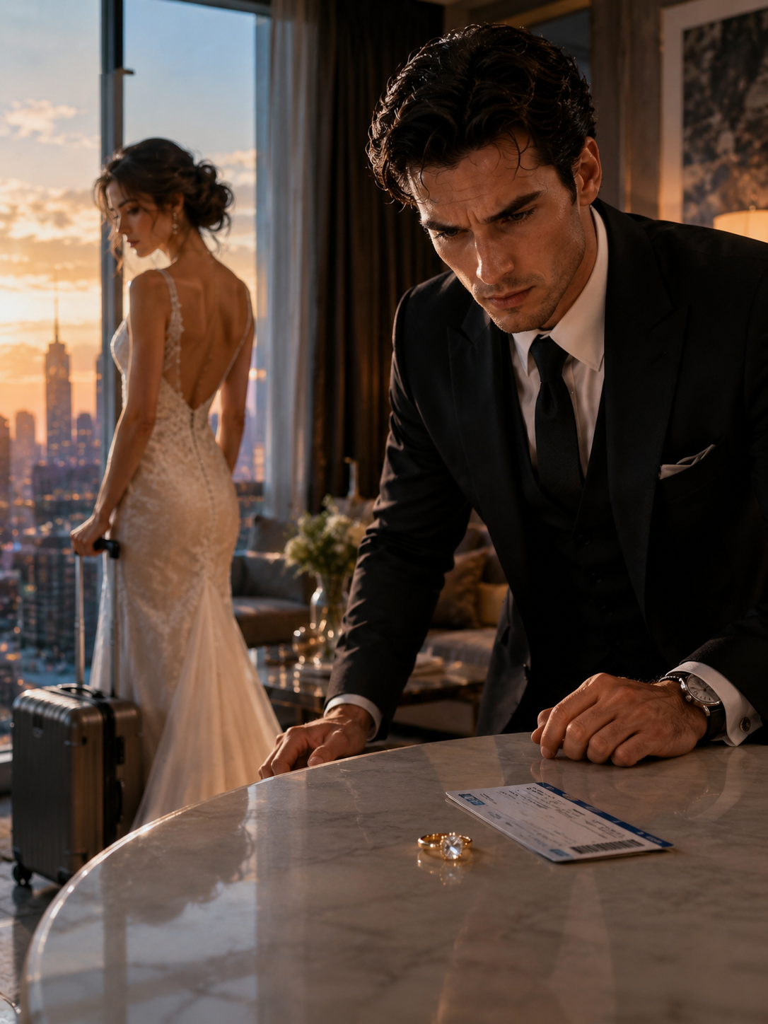 The Billionaire Abandoned Her On Their Wedding Night — Then Found Her Ring Beside A Ticket Out Of Town