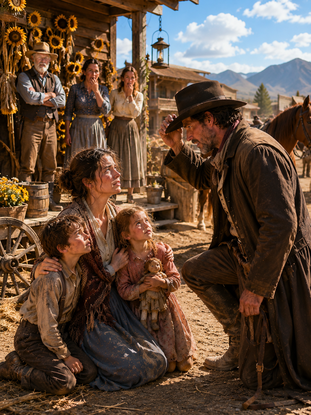 She Had Only Seventeen Cents, Two Starving Children, and One Final Chance — A Cold-Hearted Rancher Who Had Shut Every Woman Out for Ten Years