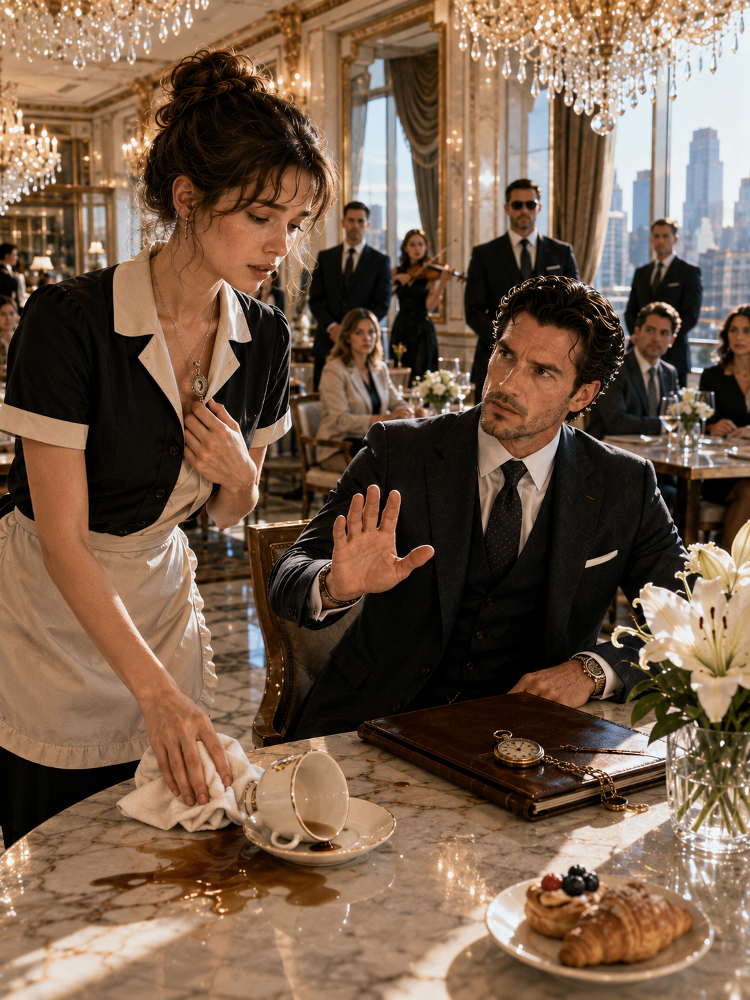 The Waitress Trembled After Spilling Coffee on the Mafia Boss—Then He Saw What She Was Hiding