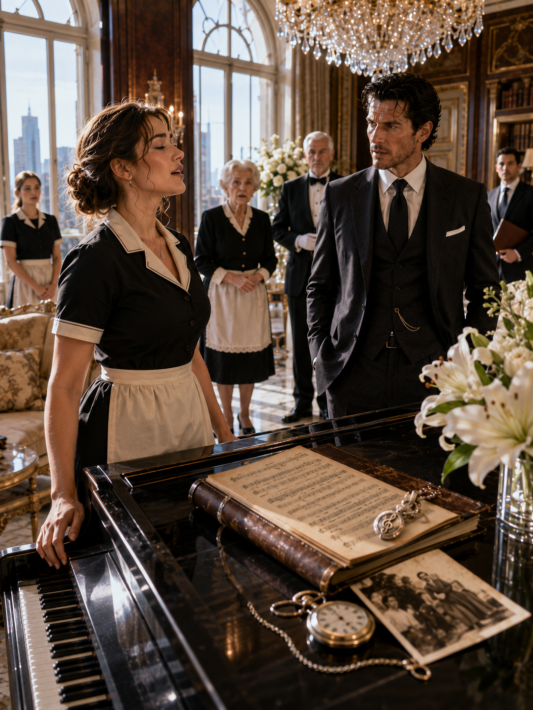 The Cold Mafia Boss Ignored Every Beautiful Woman—Until His Maid Sang the Forgotten Song That Revealed Who She Really Was