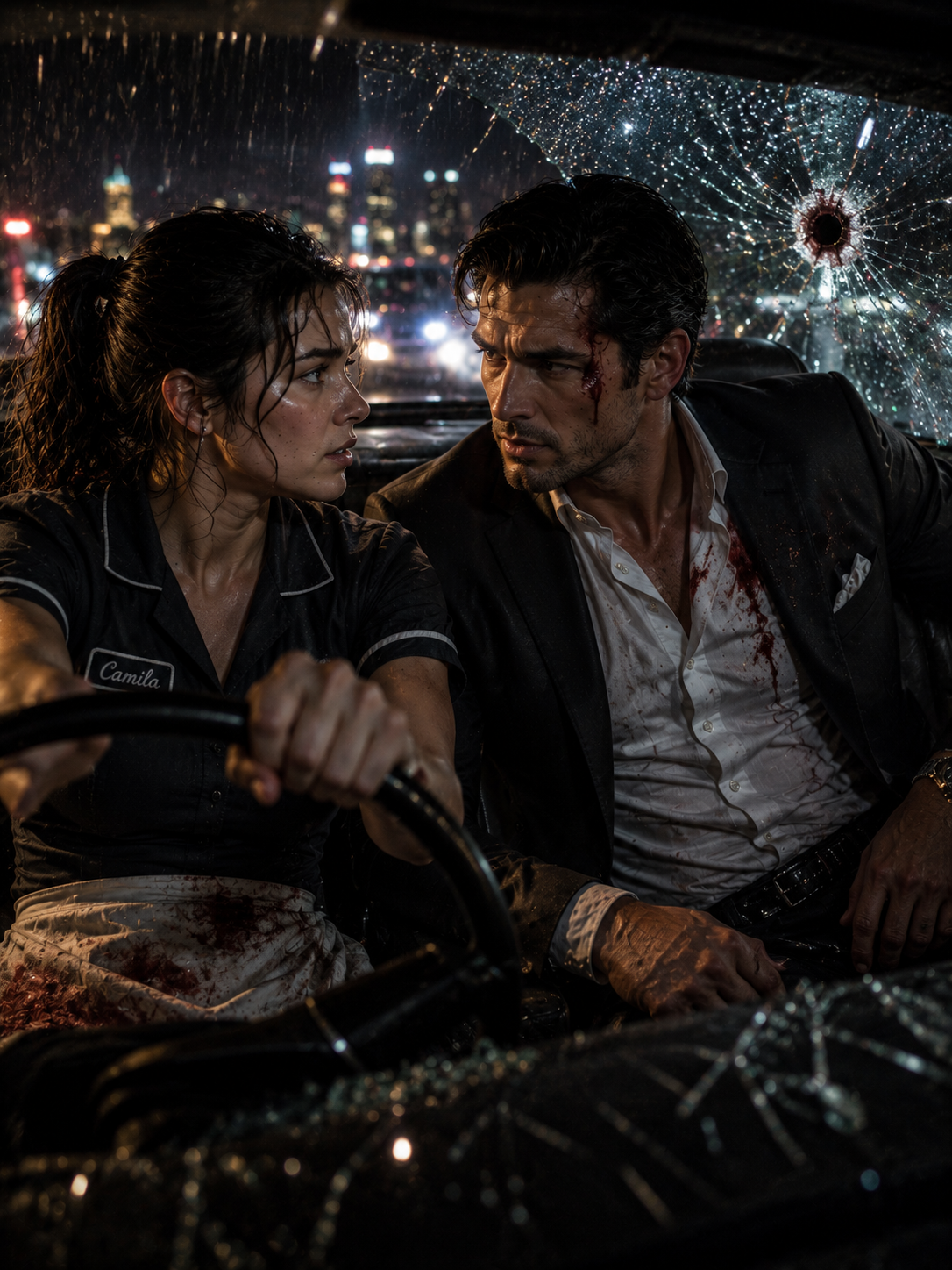 A Poor Waitress Unlocked Her Car for a Bleeding Stranger—Then One Bullet, One Midnight Escape, and One Terrifying Truth Revealed She Had Just Saved the Most Feared Mafia Boss in the City.