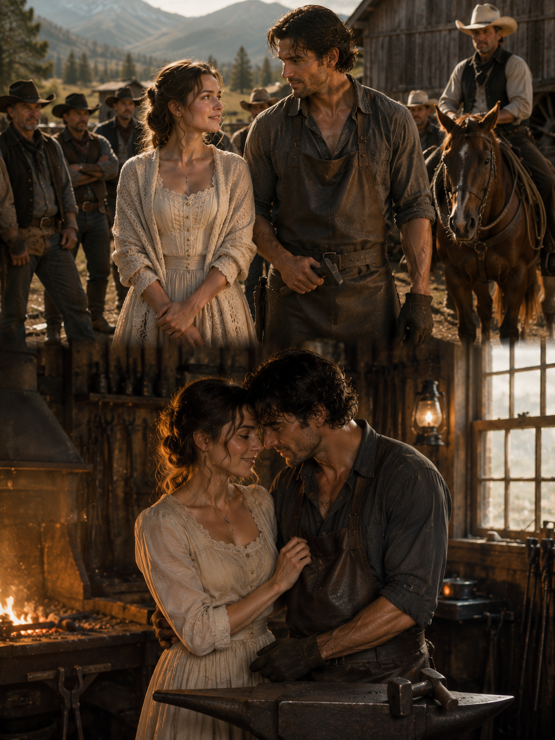 THEY SAID SHE WOULD MARRY A COWBOY… BUT HER HEART CHOSE THE RUGGED MOUNTAIN BLACKSMITH