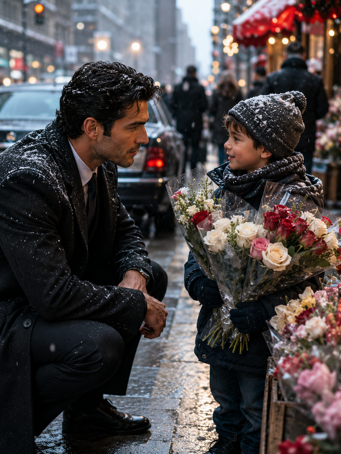 The Mafia Boss Left His Pregnant Wife — Five Years Later, He Found His Son Selling Flowers on a Winter Street