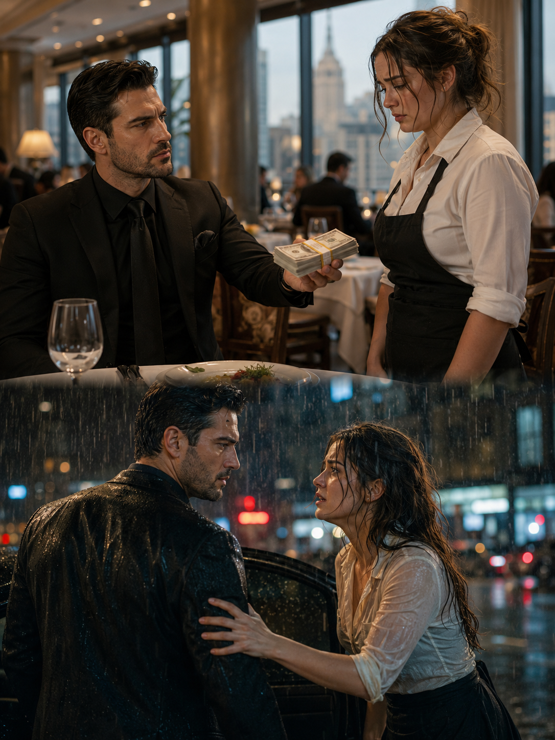 The Mafia Boss Thought a Million-Dollar Tip Would Make a Broke Waitress Beg… Then She Chased Him Into the Rain and Took Something No Enemy Ever Could