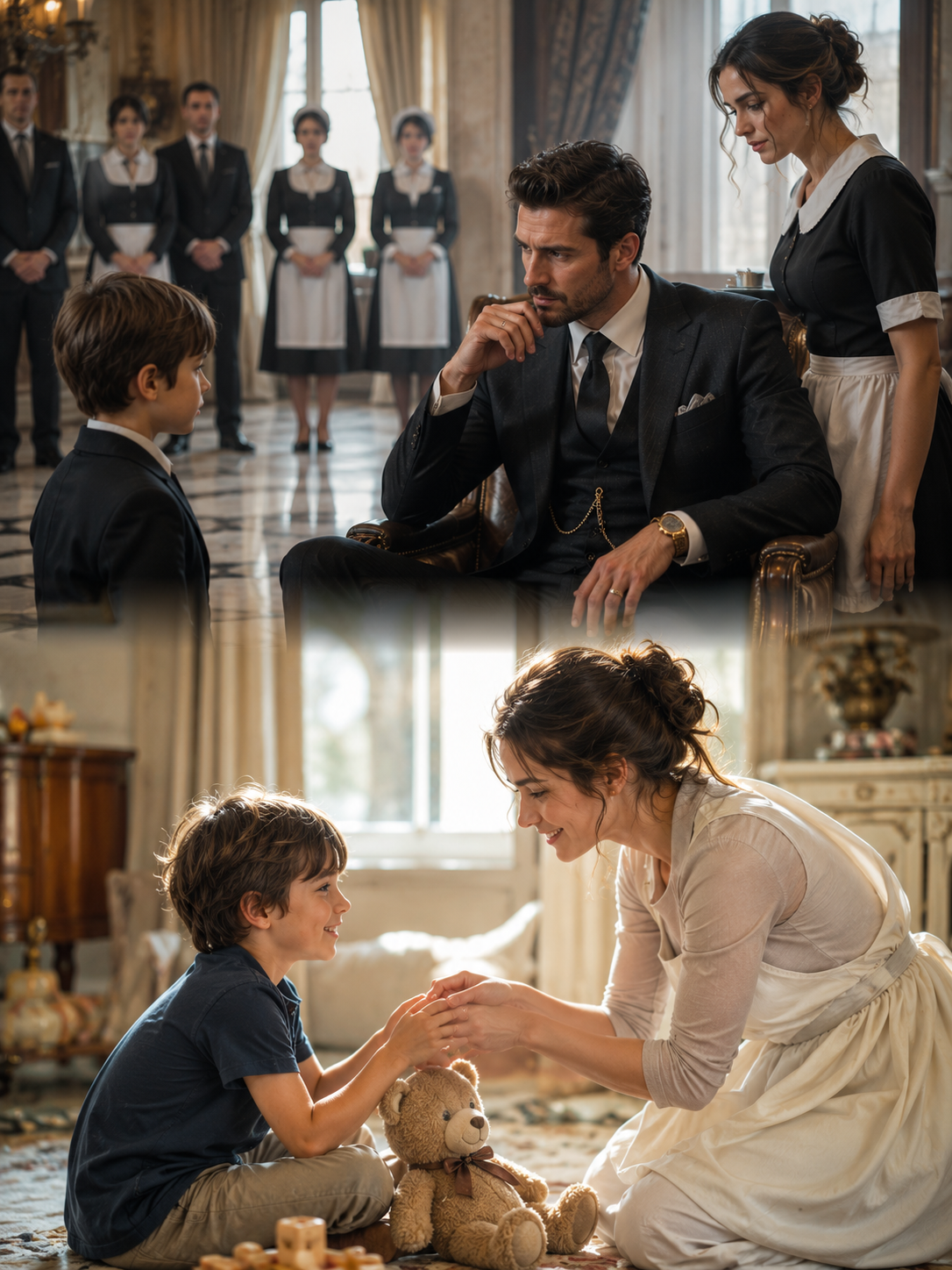 The Crime Boss Vowed to Marry the Woman Who Could Make His Silent Son Speak—But the Maid Reached His Heart Without Saying a Word