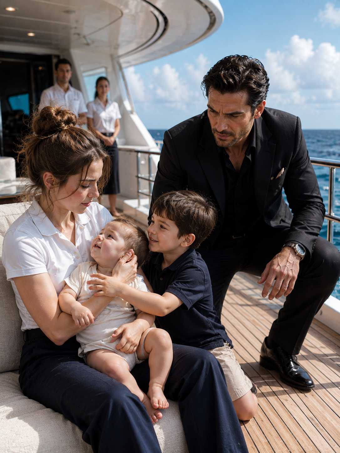A Single Mother Was Hired as Temporary Staff on the Mafia Boss’s Yacht—Then His Baby Reached for Her Instead