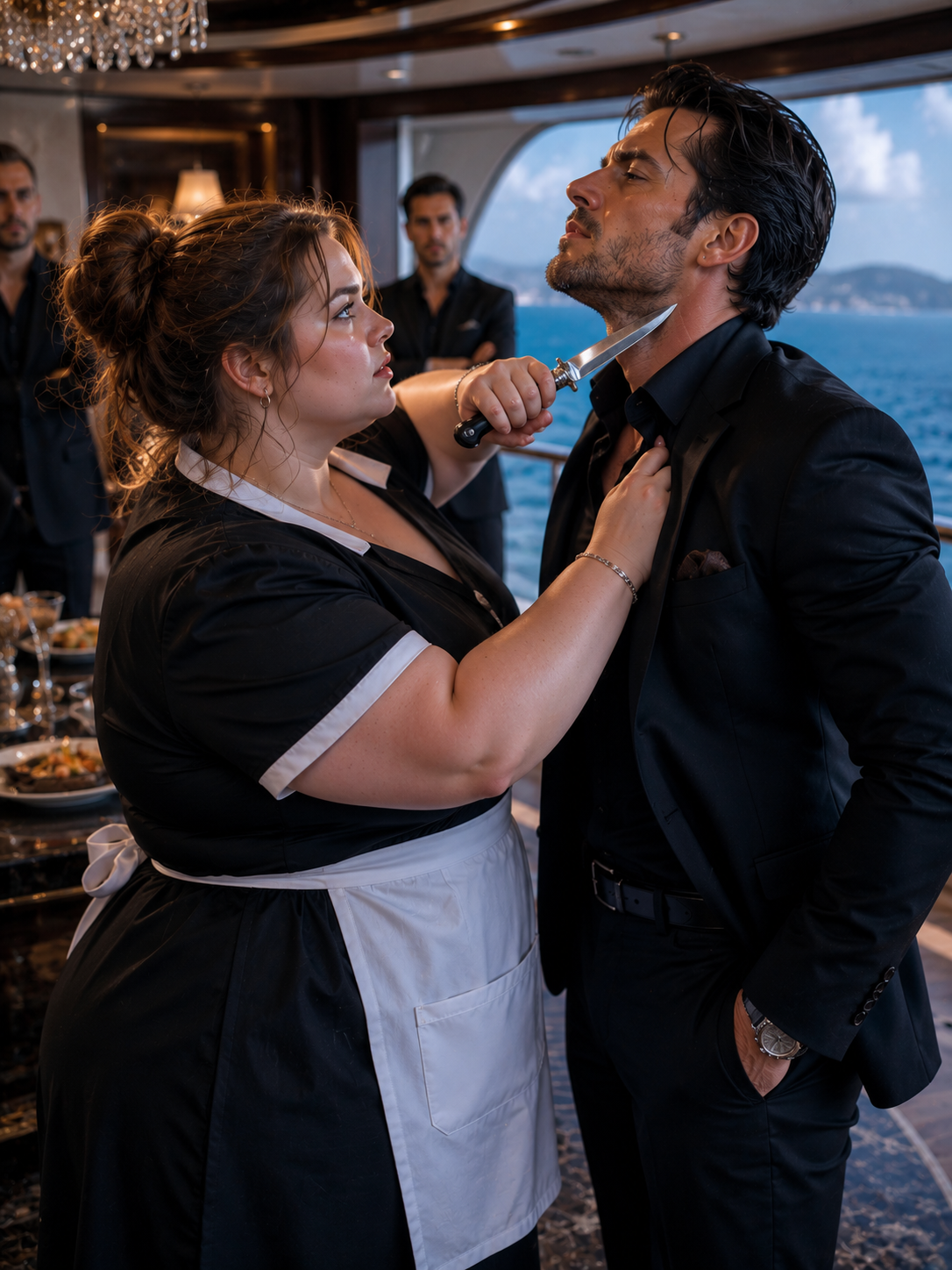 The Mafia Boss Grabbed the Plus-Size Waitress—Seconds Later, She Had a Knife at His Throat