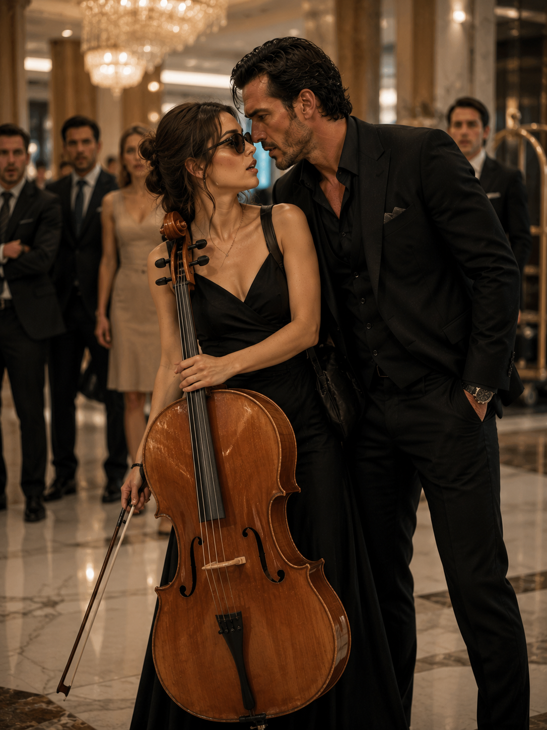 The Blind Cellist Accidentally Bumped Into the Mafia Boss—Then One Whisper Stopped the Entire Hotel
