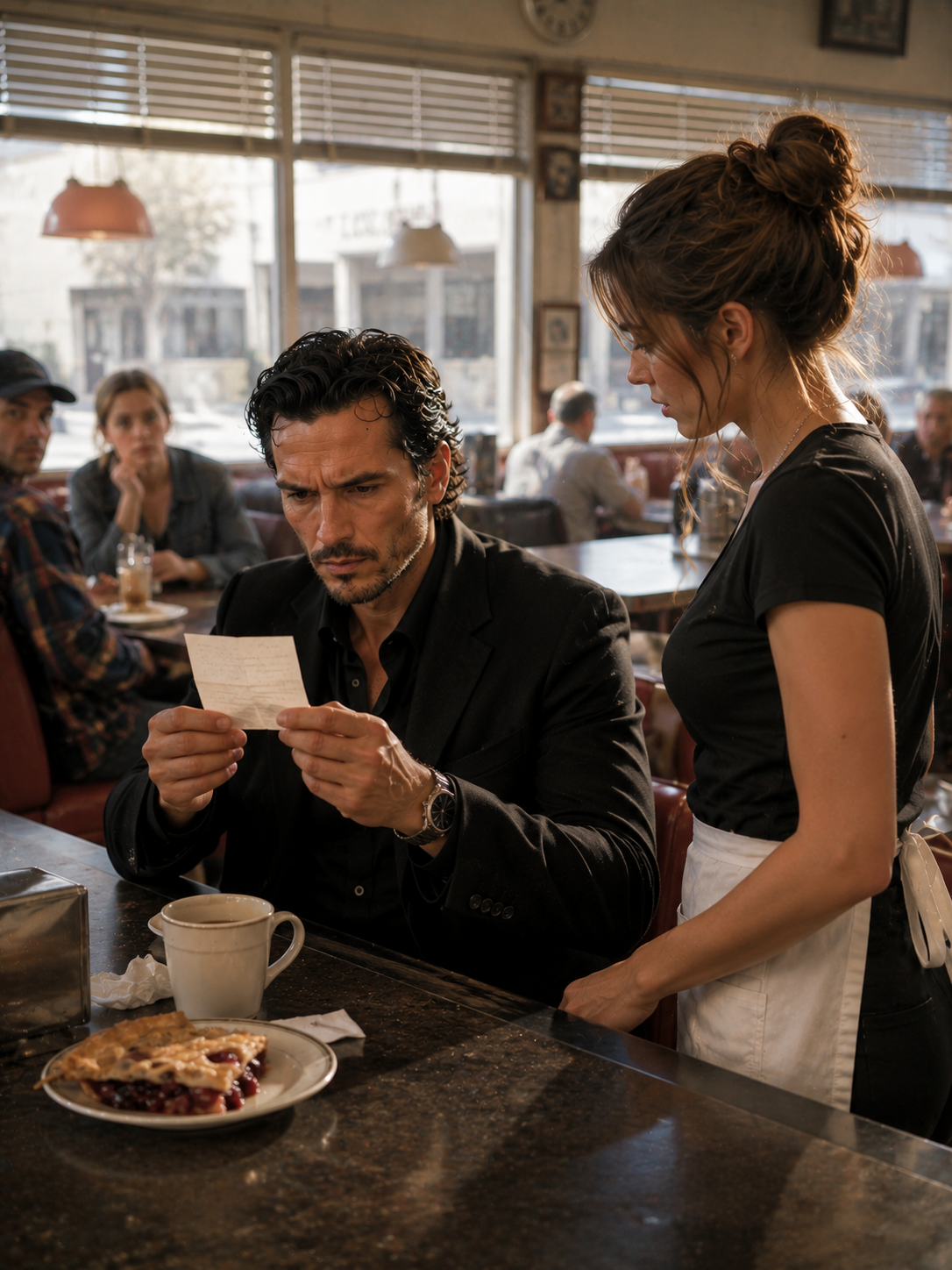 He Came in Secret, Certain No One Knew Who He Was—Then the Waitress Slipped Him a Note That Changed Everything