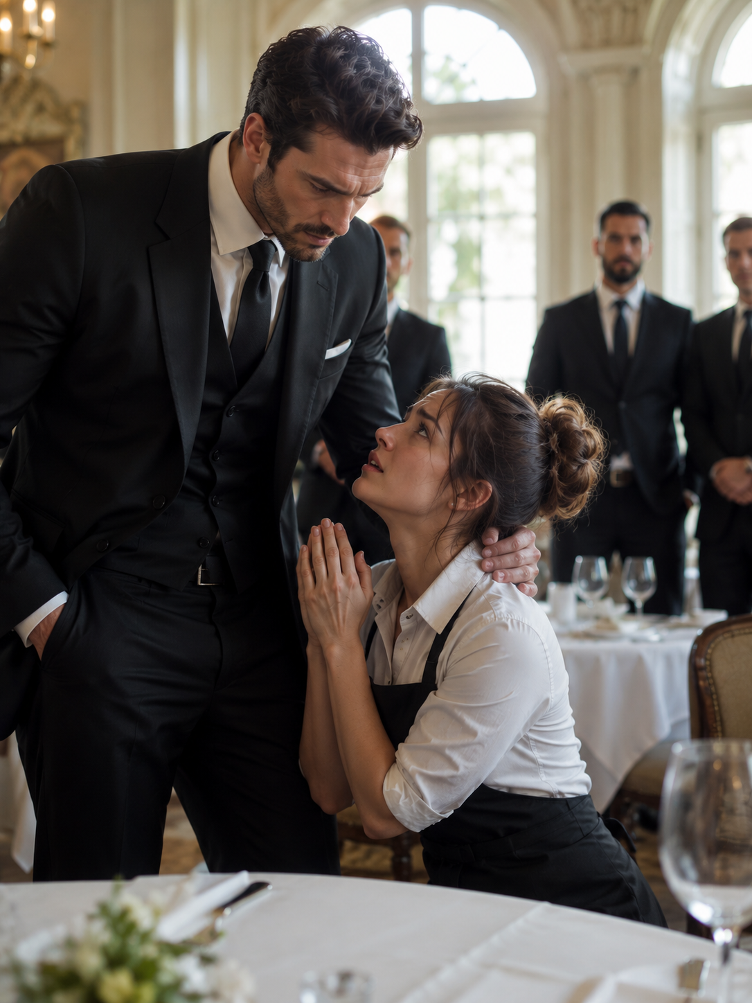 The Waitress Begged the Mafia Boss, “Please Don’t Let My Husband Find Me”—His Next Move Left the Whole Restaurant Silent