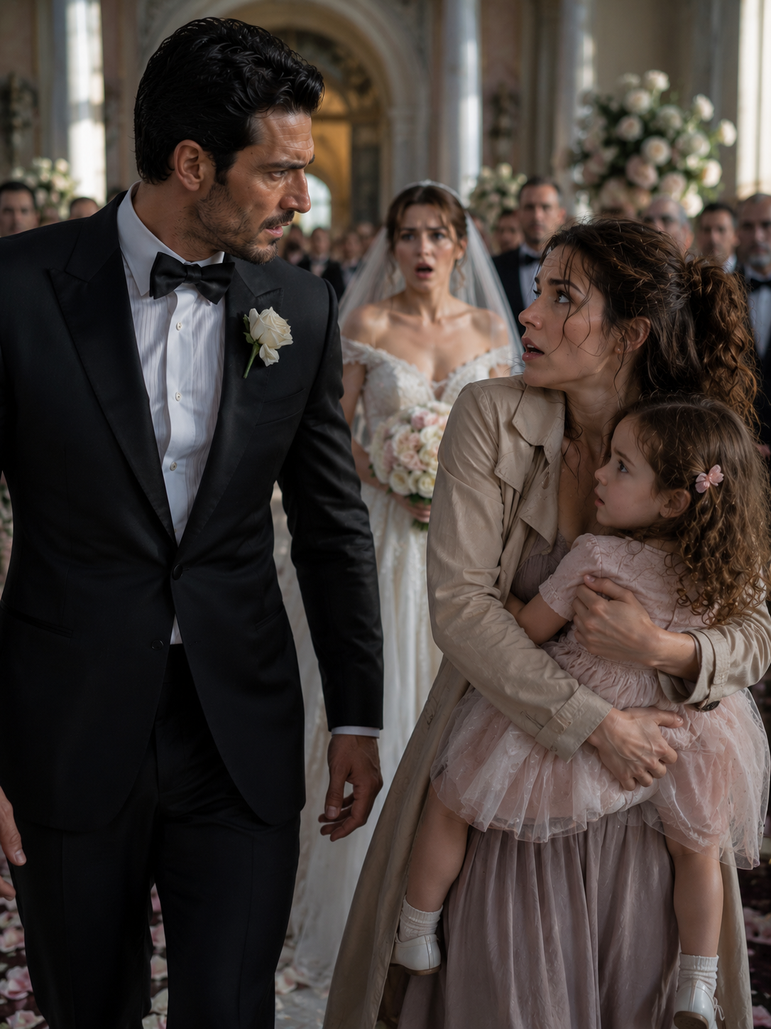 The mafia boss walked out of his own wedding when he saw his ex-wife carrying the little girl with his eyes