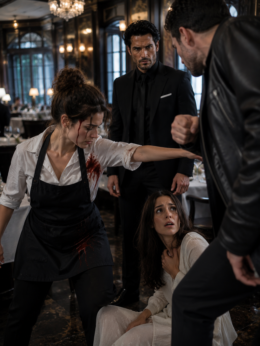 The Waitress Whispered “Don’t Be Afraid” and Took the Blow Meant for the Mafia Boss’s Sister — The Mafia Boss Owned the City, But the Waitress Who Saved His Sister Owned the One Thing He Had Lost