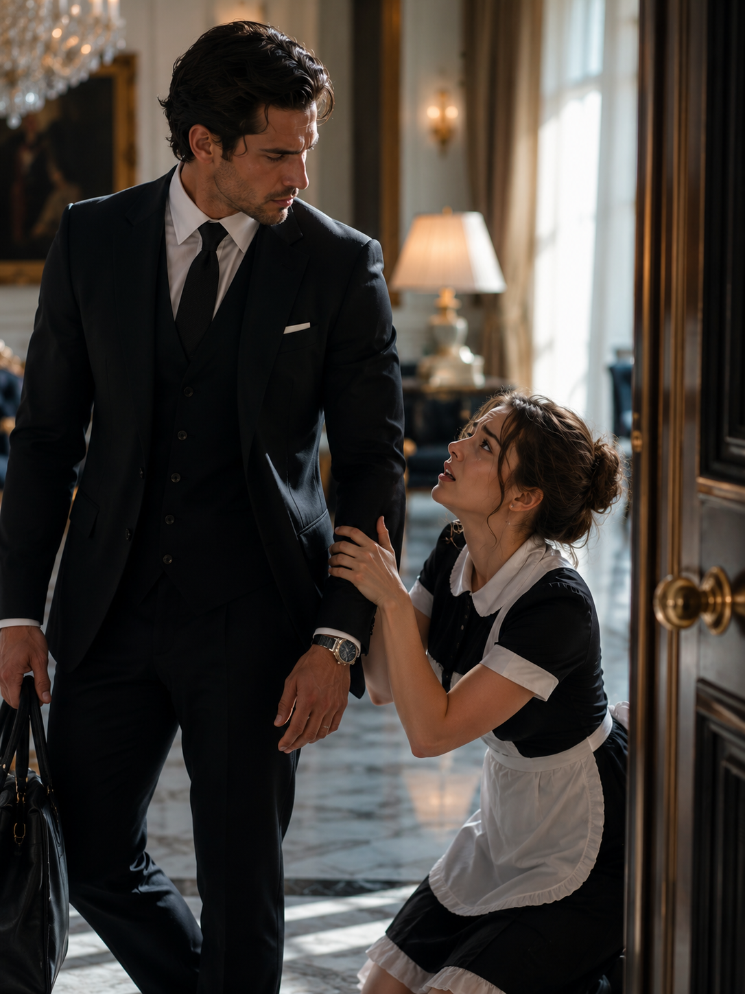 “Please Don’t Leave Tonight,” the Maid Begged—And the Mafia Boss Froze Before Stepping Out