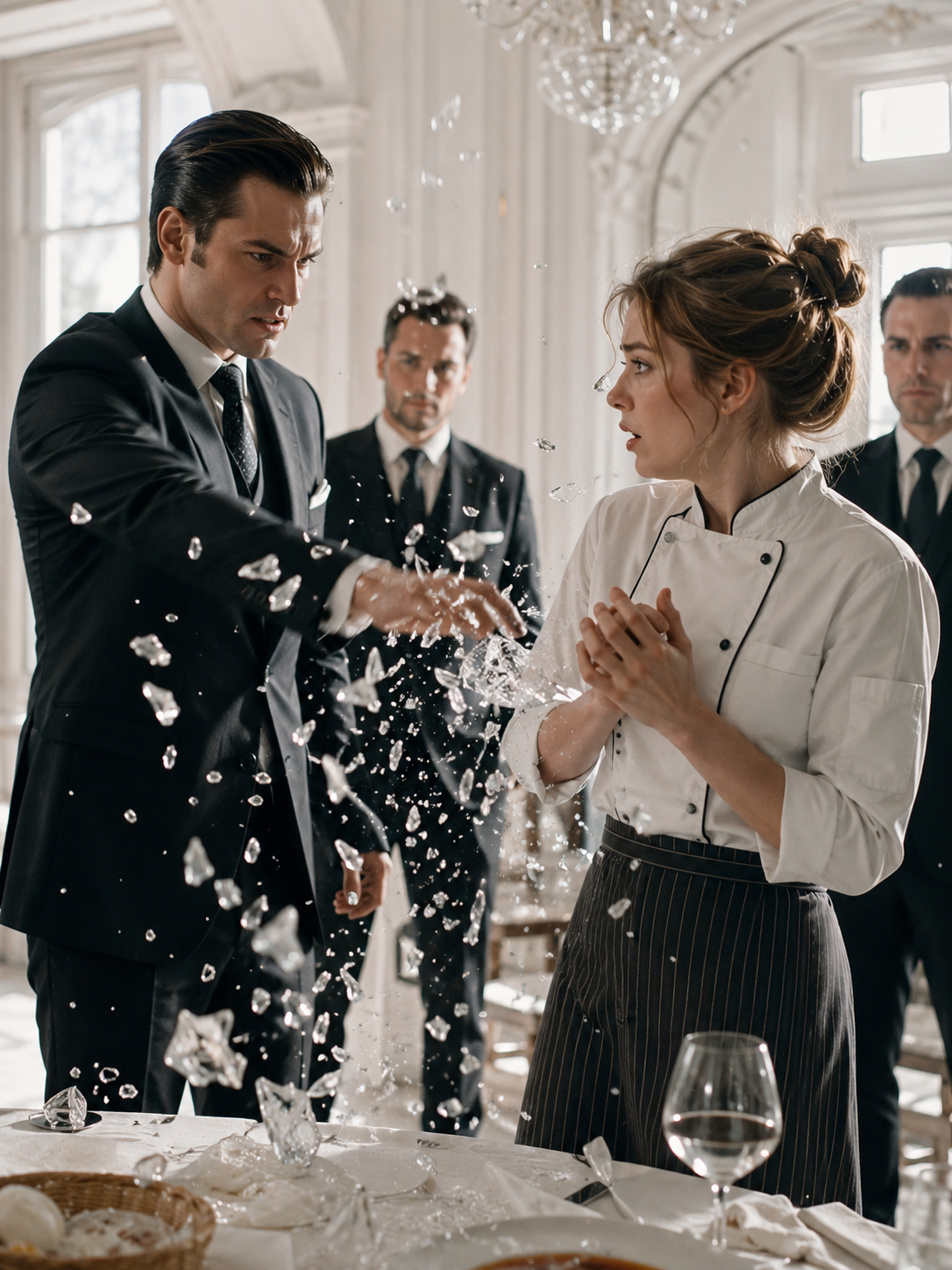 The mafia boss shattered a crystal glass when the curvy chef said she did not have a boyfriend yet