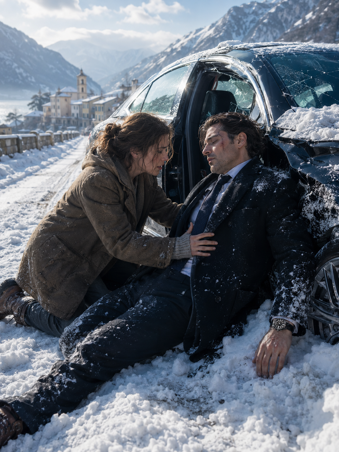 POOR WAITRESS FOUND THE MAFIA BOSS DYING IN A SNOWY CRASH—BUT WHEN HIS TRAITOR CAME FOR HER LITTLE GIRL, HE CLAIMED HER IN FRONT OF THE WHOLE HARBOR