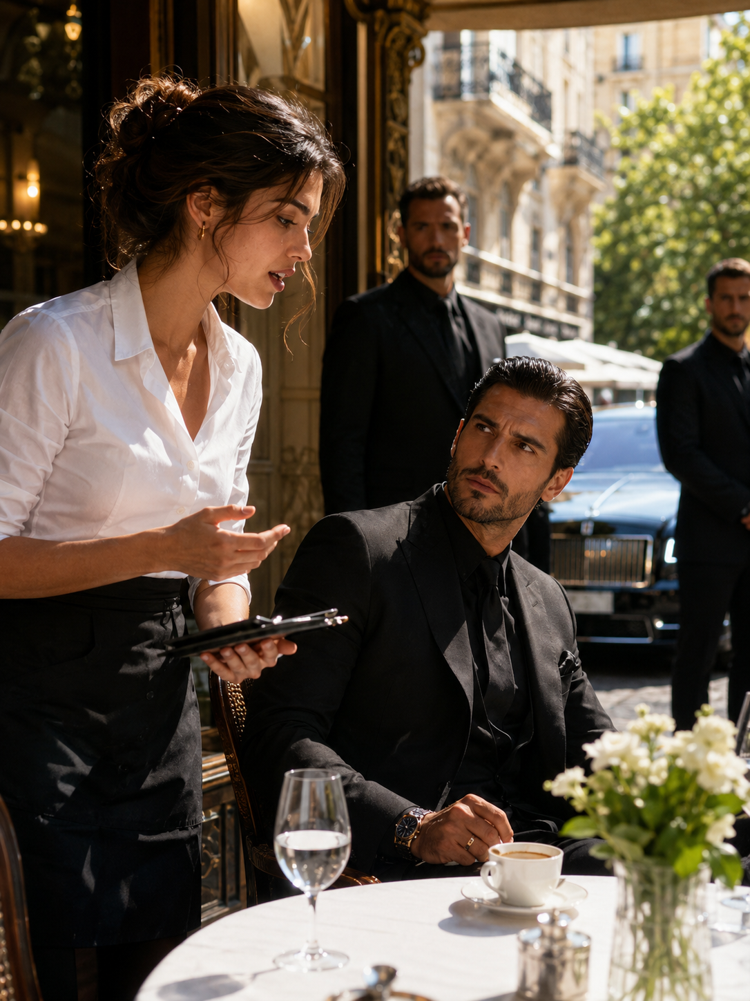 The mafia boss heard the waitress speak Italian for one minute and decided she would either save his empire or destroy him