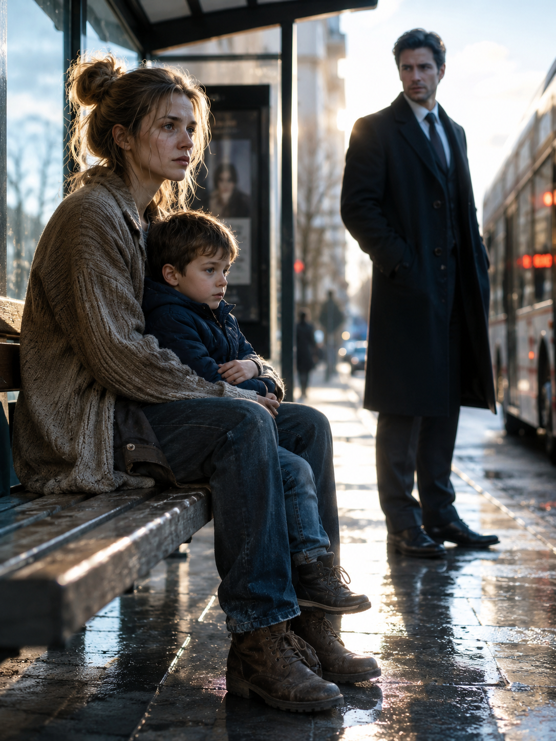 they rejected the single mom in ten minutes—but the millionaire saw her waiting for the bus with her little boy and made a decision that shattered his perfect life