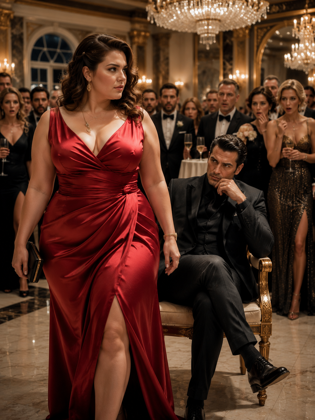 Everyone Mocked His Curvy Secretary in Red Silk—Until the Mafia Boss Asked the One Question That Silenced the Room