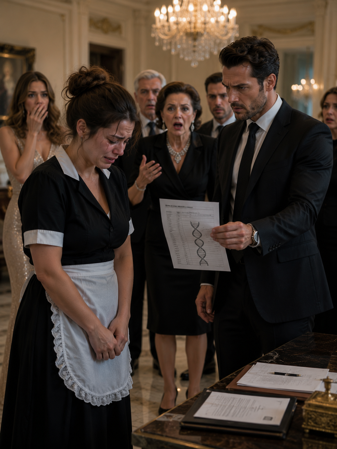 They Forced the Curvy Housekeeper to Take the Mafia Boss’s DNA Test—The Results Shattered the Family That Buried Her