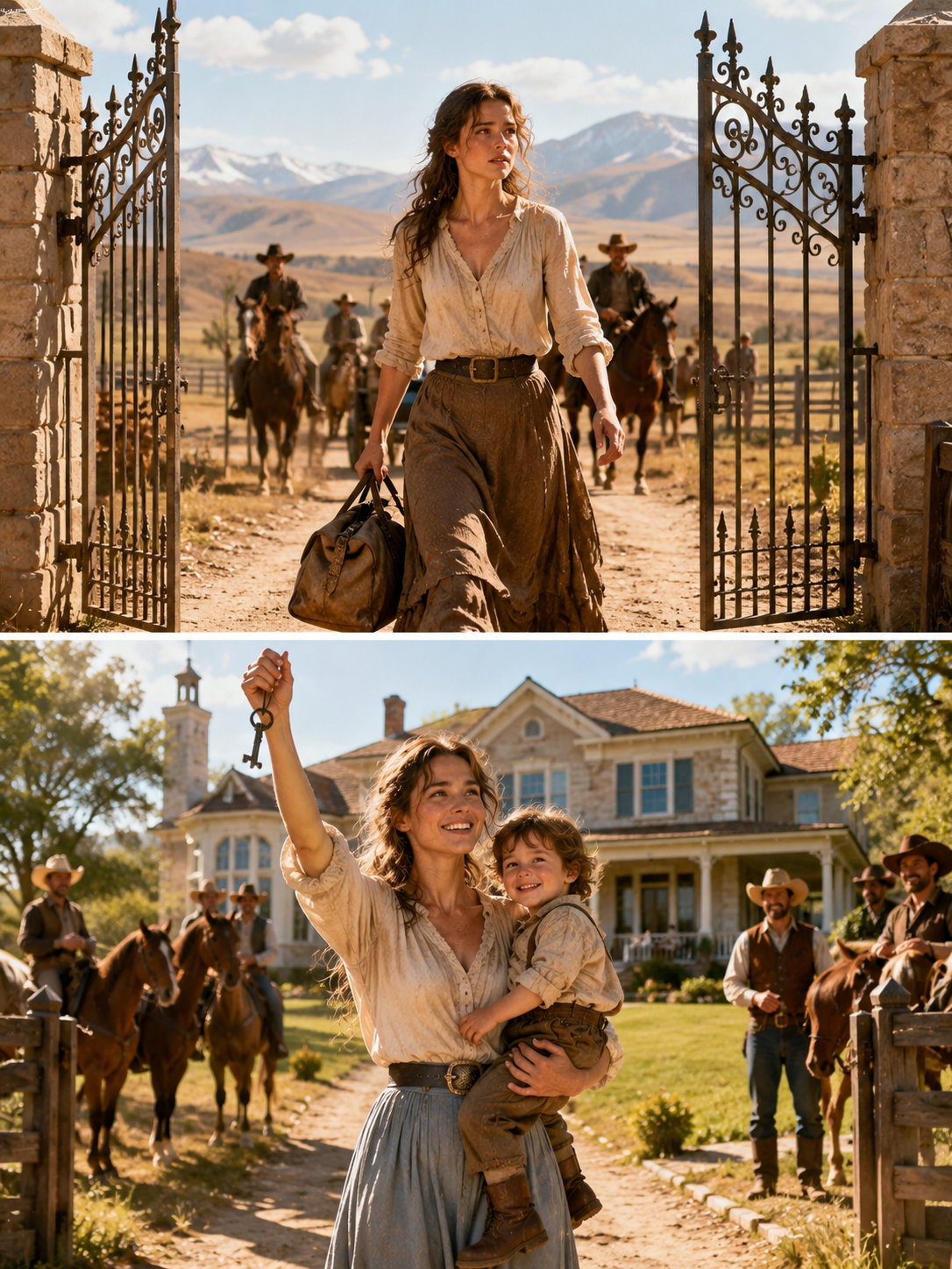 She Stepped Through That Iron Gate With Nothing — No Papers, No Family, No Promise. She Left It With a Name on the Deed, a Son in Her Arms, and a Key to a Home That Was Already Her