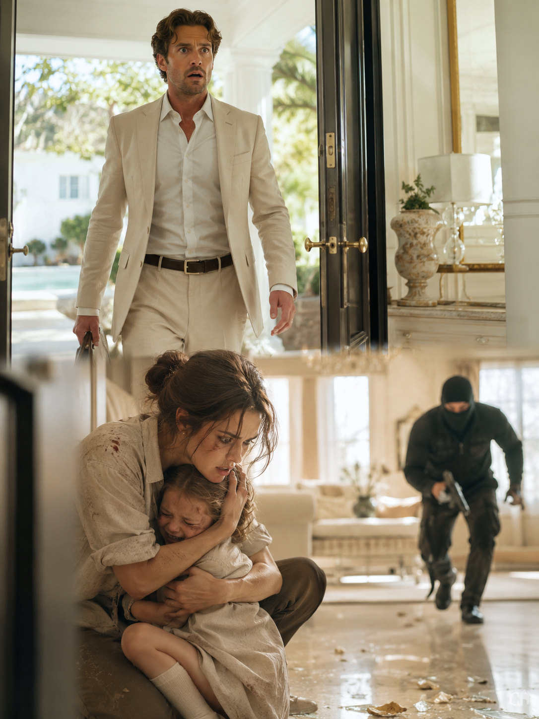 The billionaire came home early — and froze when he saw his maid risking her life to save his little daughter from the enemy who had just attacked his home.