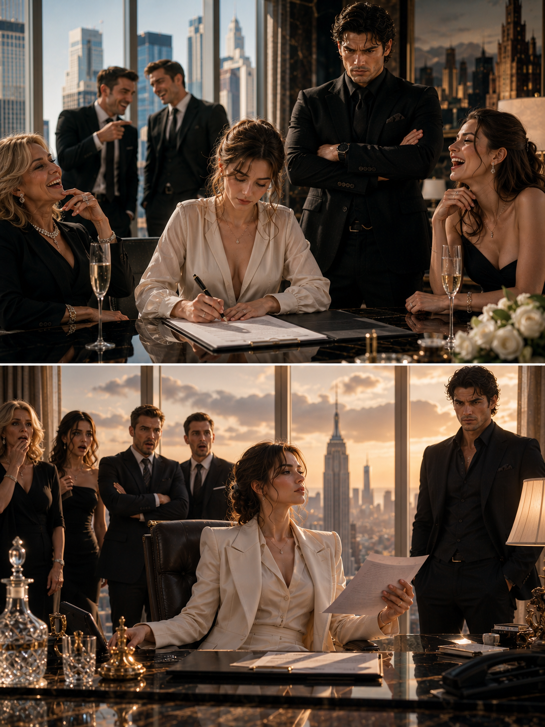 They Laughed While She Signed the Divorce Papers — They Had No Idea She Was About to Inherit the Empire That Stood Above the Man They All Feared