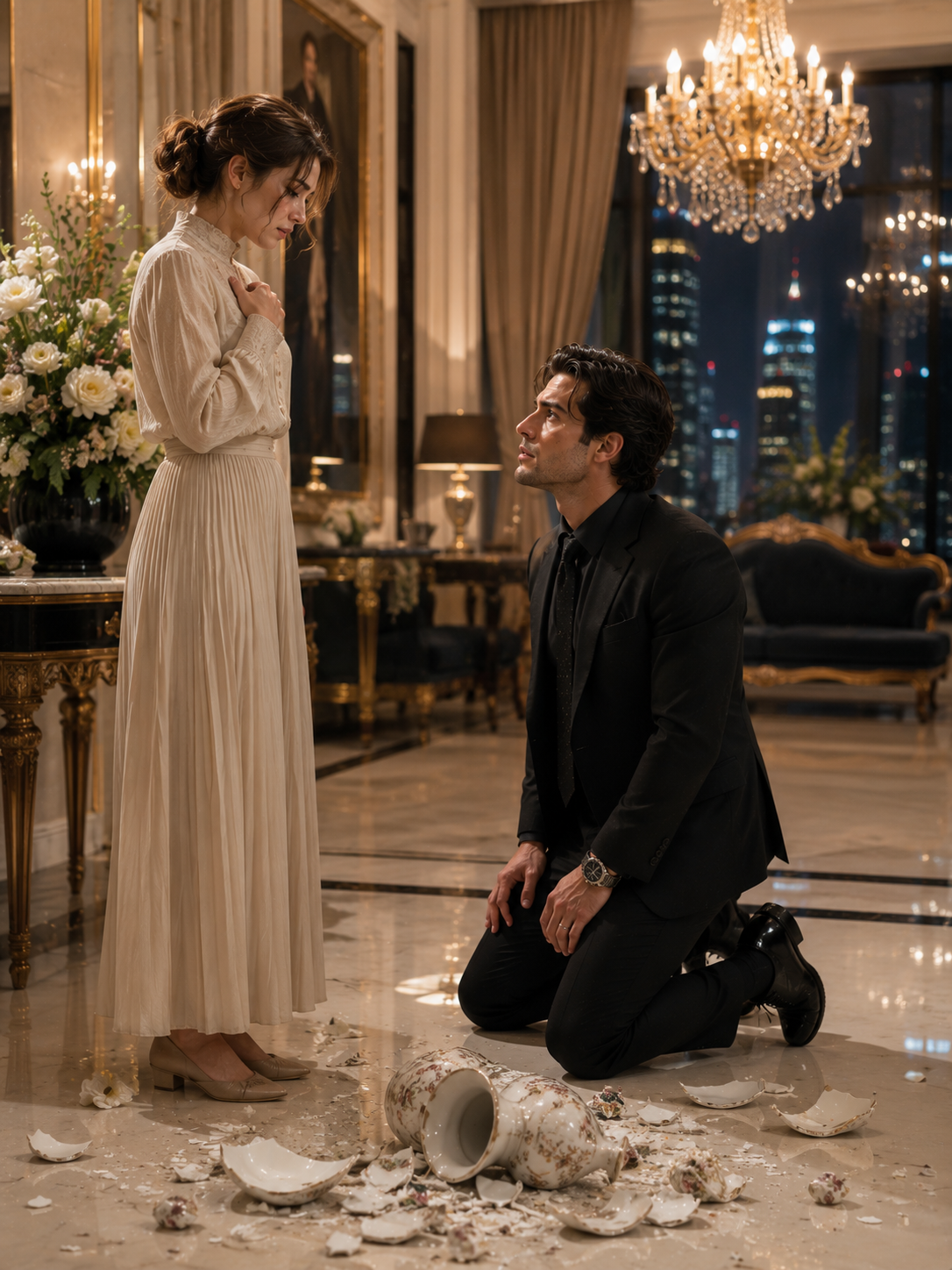 For Three Years My Mafia Husband Never Once Touched Me — Then I Broke a Vase at Midnight and He Knelt at My Feet, and I Finally Understood Why He Had Stayed Away